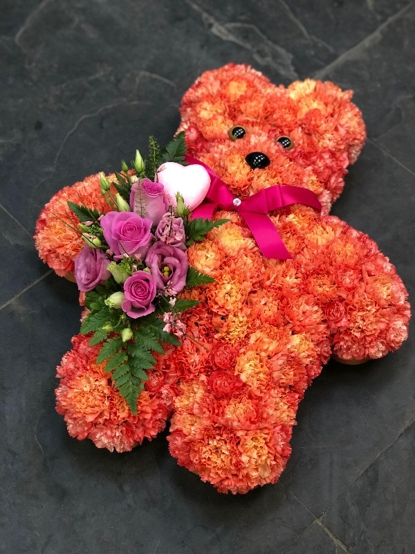 carnation teddy bear